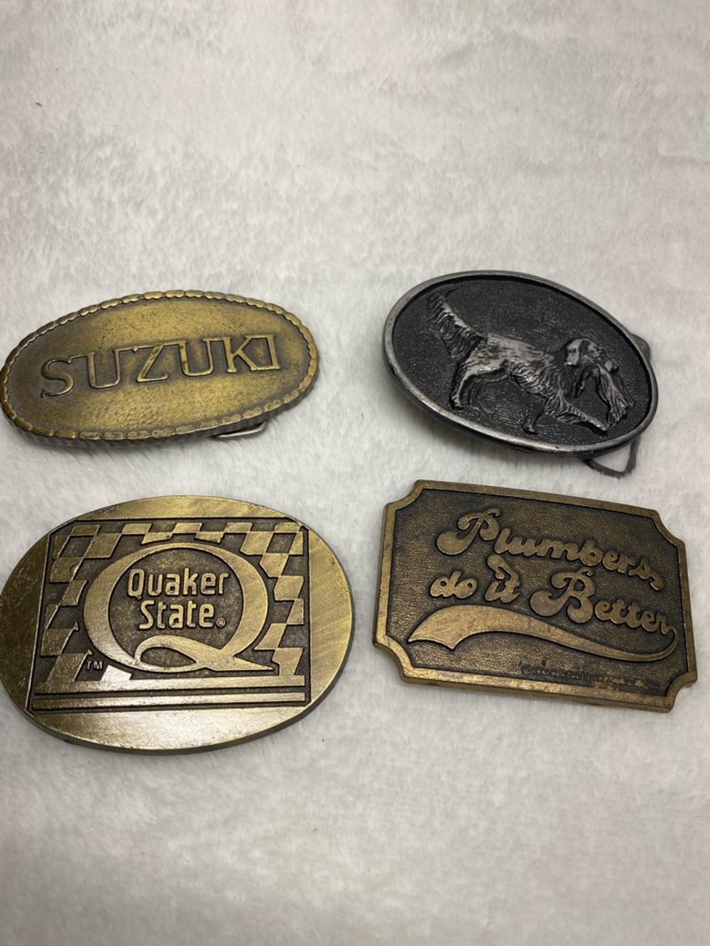 Vintage Men’s Belt Buckle Lot Of 4